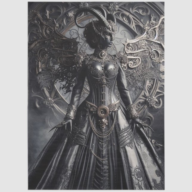 Papel De Seda Steampunk Fantasy Darkness Demon Fashion  (Subido por el creador)