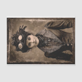 Papel De Seda Steampunk Fantasy Woman Photo Styl DX4R Decoupage
