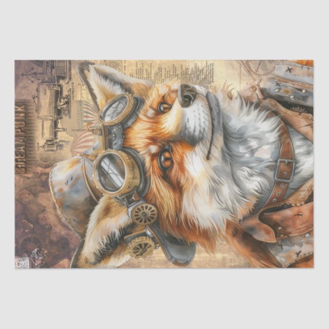 Papel De Seda Steampunk Fox (Anverso)