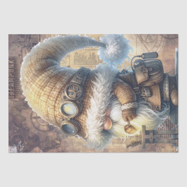 Papel De Seda Steampunk Gnome (Anverso)