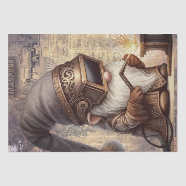 Papel De Seda Steampunk Gnome (Anverso)