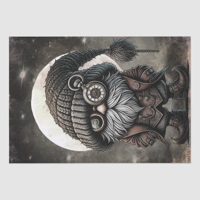 Papel De Seda Steampunk Gothic Gnome (Anverso)