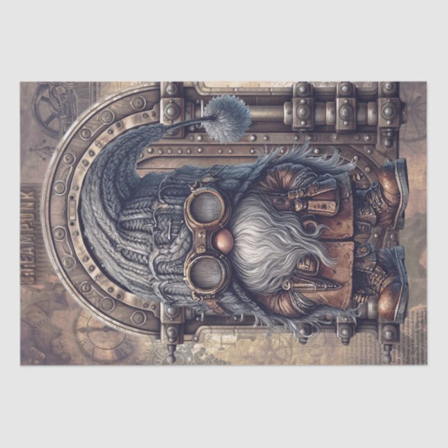 Papel De Seda Steampunk Gothic Gnome (Anverso)