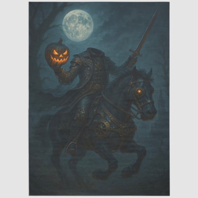 Papel De Seda Steampunk Gothic Horror Headless Horseman (Subido por el creador)