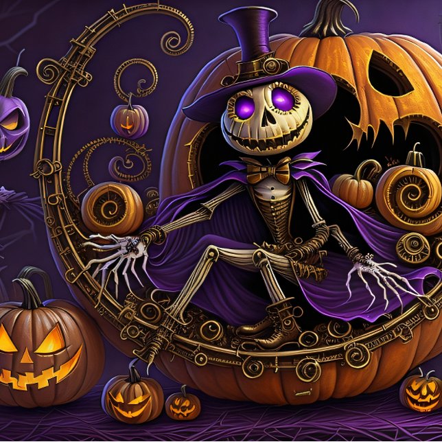 Papel De Seda Steampunk Halloween Jack the Pumpkin King (Subido por el creador)