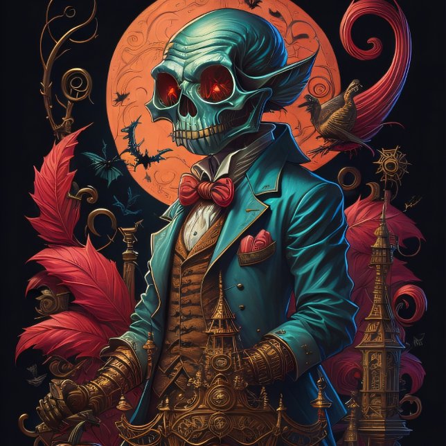 Papel De Seda Steampunk Holloween Ghoul con parche de calabaza (Subido por el creador)