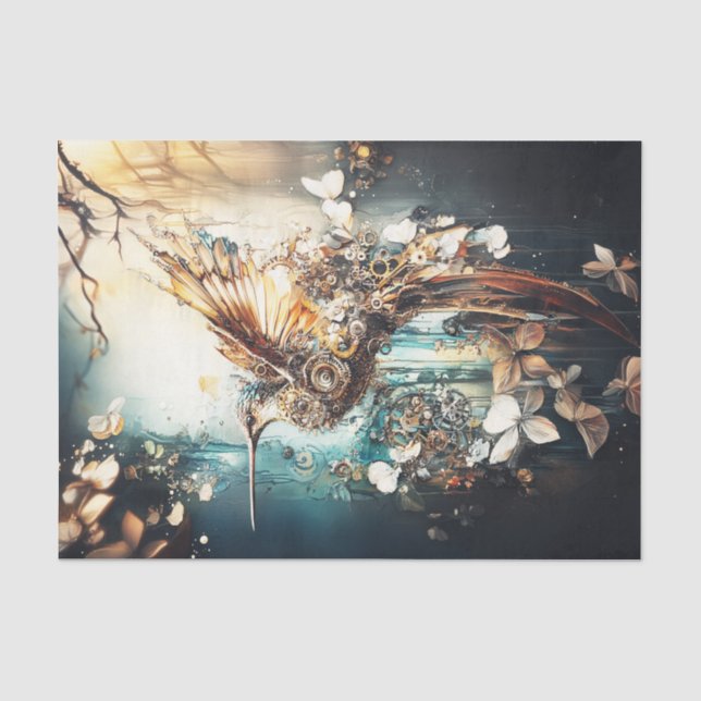 Papel De Seda Steampunk Hummingbird (Anverso)