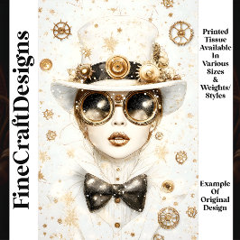 Papel De Seda Steampunk Invierno País de las Maravillas Femenino