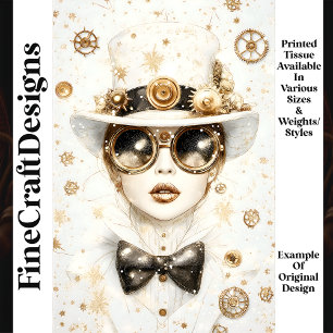 Papel De Seda Steampunk Invierno País de las Maravillas Femenino