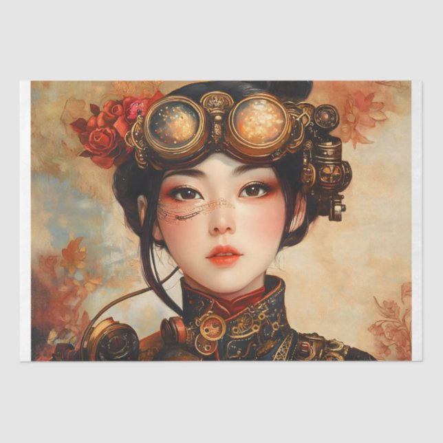Papel De Seda Steampunk Lady (Anverso)