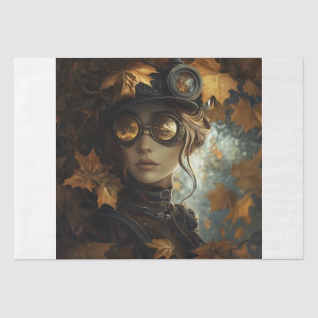 Papel De Seda Steampunk Lady (Anverso)
