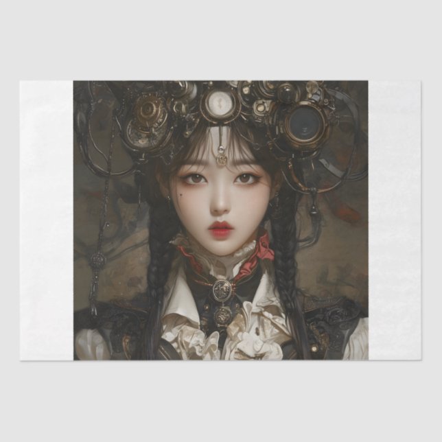 Papel De Seda Steampunk Lady (Anverso)