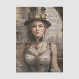 Papel De Seda Steampunk Lady, la mujer victoriana Ephemera