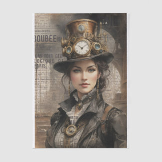 Papel De Seda Steampunk Lady, la mujer victoriana Ephemera