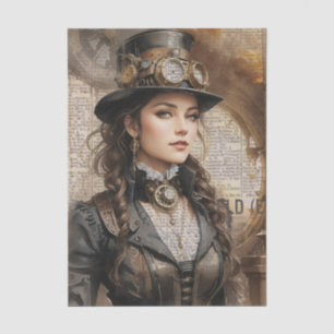 Papel De Seda Steampunk Lady, la mujer victoriana Ephemera