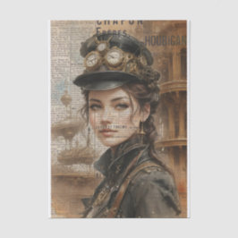 Papel De Seda Steampunk Lady, la mujer victoriana Ephemera