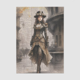 Papel De Seda Steampunk Lady, la mujer victoriana Ephemera