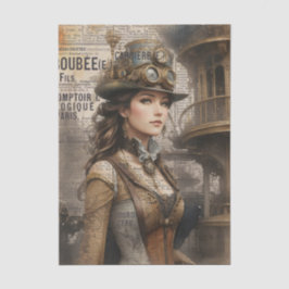 Papel De Seda Steampunk Lady, la mujer victoriana Ephemera