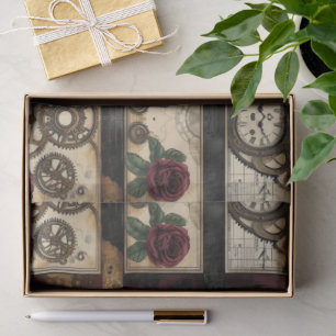 Papel De Seda Steampunk mecánico