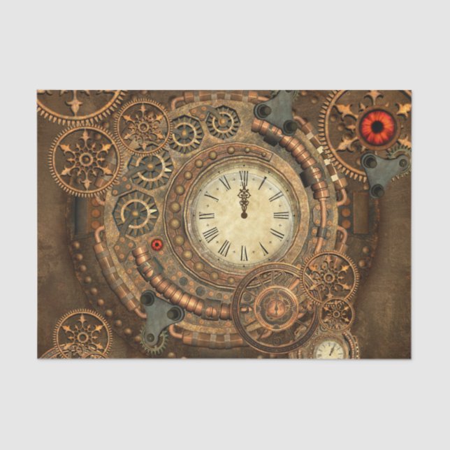 Papel De Seda Steampunk, mecanismo maravilloso (Anverso)