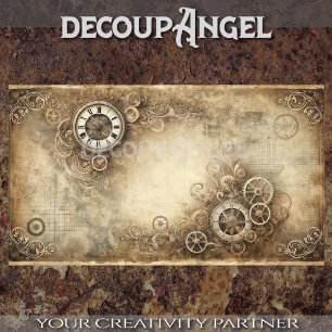 Papel De Seda Steampunk Patina #2