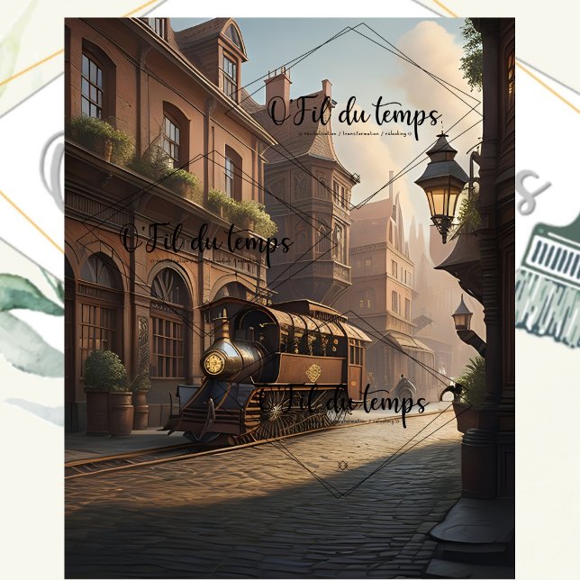 Papel De Seda Steampunk Post Apocalyptic Cities Decoupage v4 (Subido por el creador)