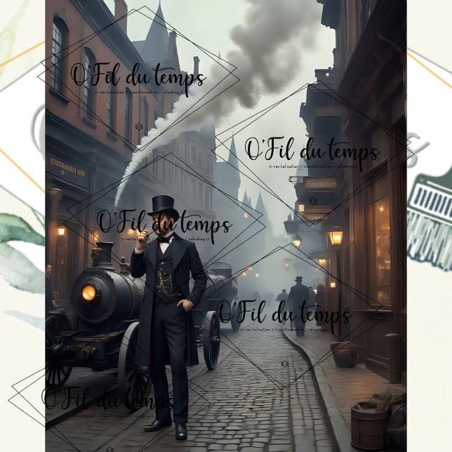 Papel De Seda Steampunk Post Apocalyptic Cities Decoupage v9 (Subido por el creador)