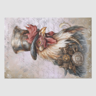 Papel De Seda Steampunk Rooster