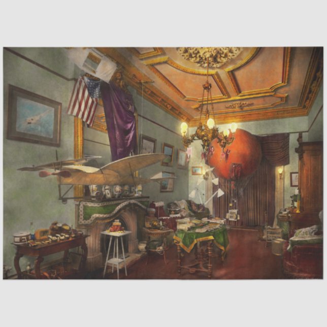 Papel De Seda Steampunk - Sala de asombro 1908 (Anverso)