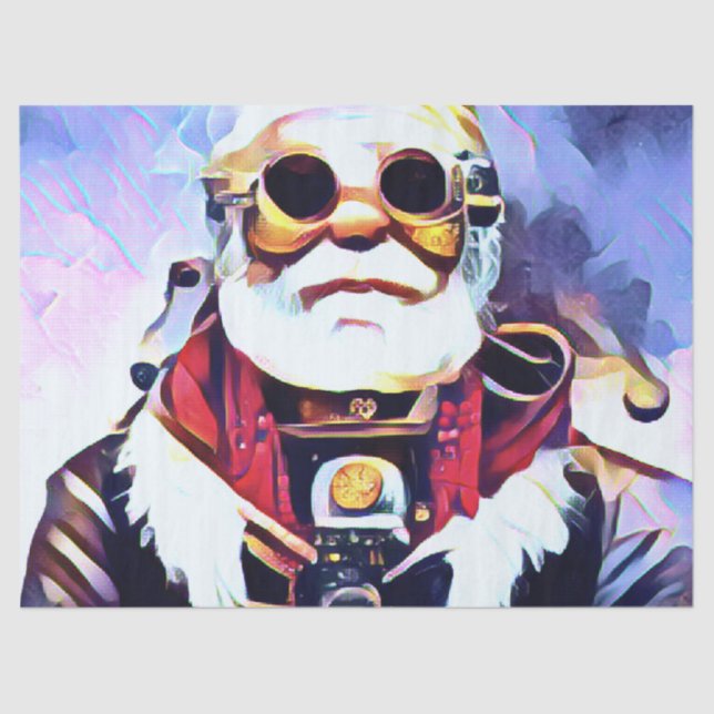 Papel De Seda Steampunk Santa- Meiya con estilo (Anverso)
