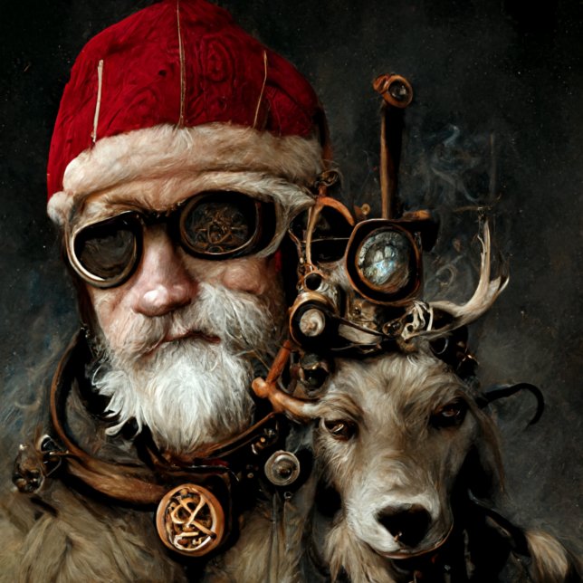 Papel De Seda Steampunk Santa y su mejor amigo (Subido por el creador)