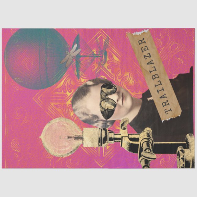 Papel De Seda Steampunk Trailblazer Pop Art (Anverso)