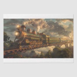 Papel De Seda Steampunk Train