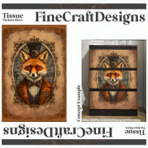 Steampunk Victorian Elegant Fox A4R Decoupage