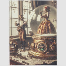 Papel De Seda Steampunk Victorian Music Snow Globe