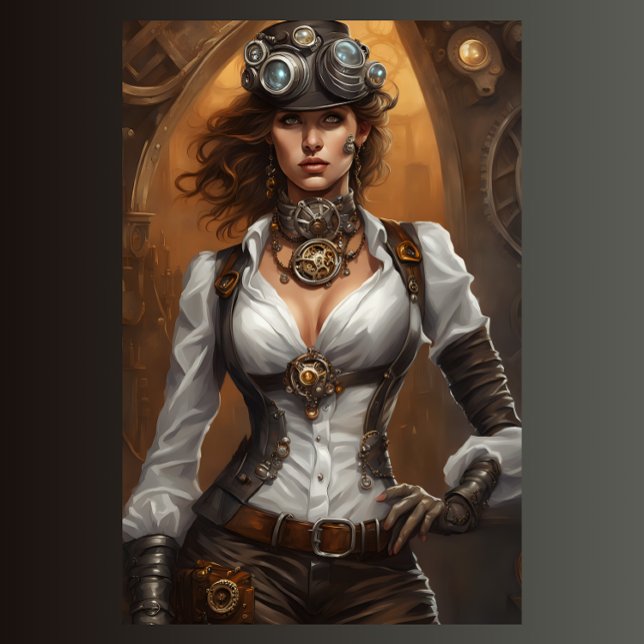 Papel De Seda Steampunk Wild wild West Woman decoupage v2 (Subido por el creador)