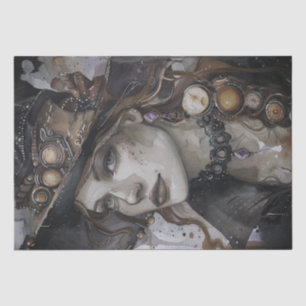 Papel De Seda Steampunk Witch Halloween Watercolor