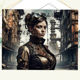 Papel De Seda Steampunk Woman Decoupage v5