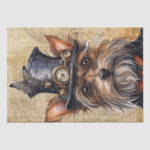 Papel De Seda Steampunk Yorkshire Terrier Dog