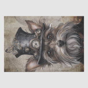 Papel De Seda Steampunk Yorkshire Terrier Dog