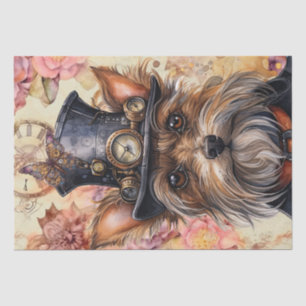 Papel De Seda Steampunk Yorkshire Terrier Dog