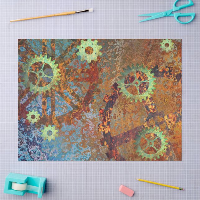 Papel De Seda Steapunk Gótico (Artesanía)