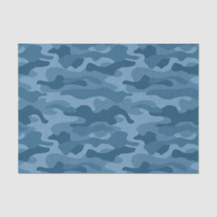 Papel De Seda Steel Blue Monocolor Camo
