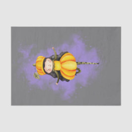 Papel De Seda Stellalunarts Calabaza Halloween Chica Poster