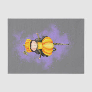 Papel De Seda Stellalunarts Calabaza Halloween Chica Poster