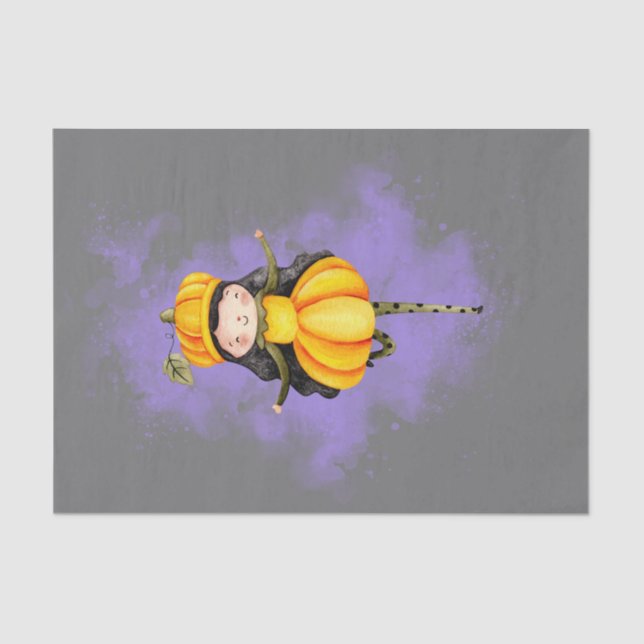 Papel De Seda Stellalunarts Calabaza Halloween Chica Poster (Anverso)