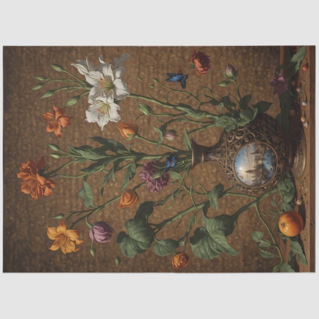 Papel De Seda Stem Floral London Genie Vase (Anverso)