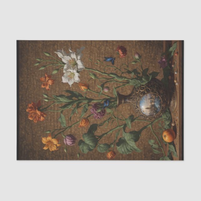 Papel De Seda Stem Floral London Genie Vase (Anverso)