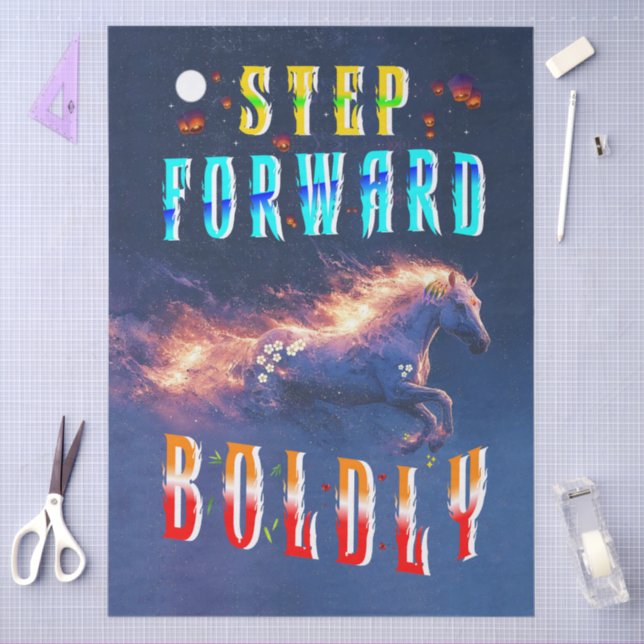 Papel De Seda Step Forward Boldly (Artesanía)