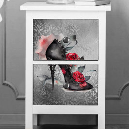 Papel De Seda Stiletto Araña Vampy | Rojo Alto Talón Grunge